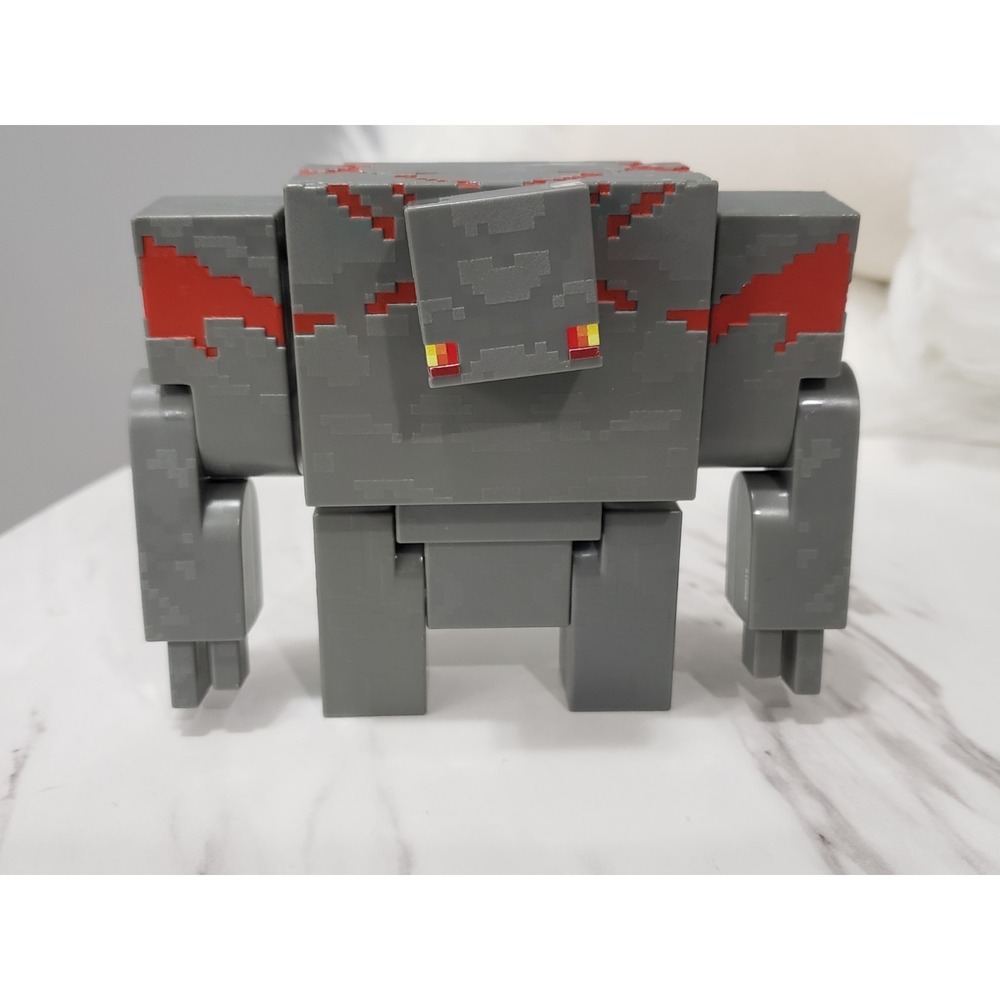 Minecraft Dungeons Redstone Golem Figure Mattel 2019 Boss Mob Toy 4.5"